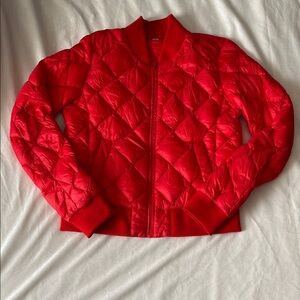 Uniqlo Women's Bold Red Quilted Puffer Jacket